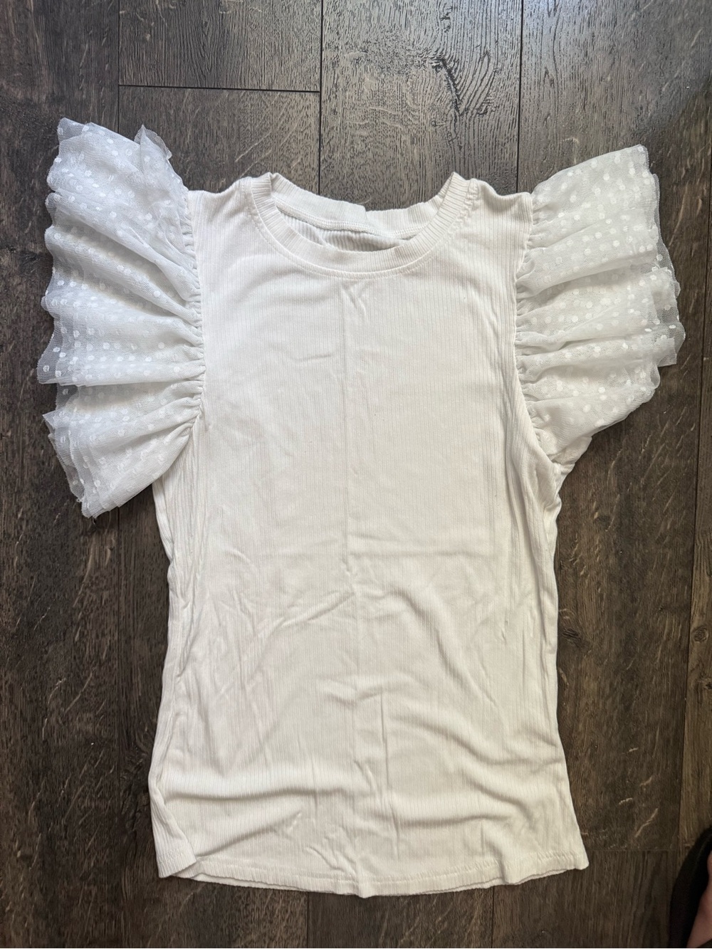 White Puff-Sleeve Women's Top